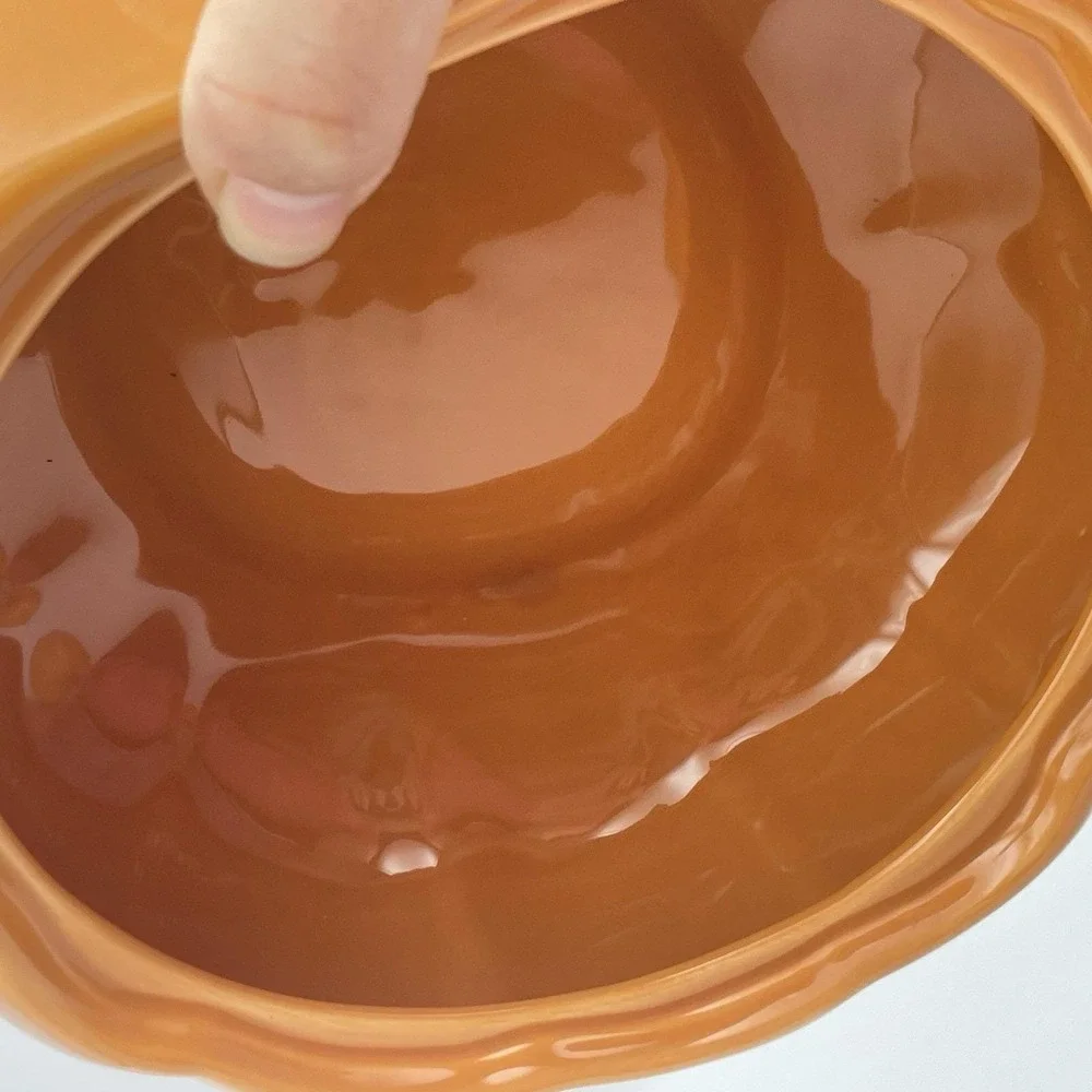 Barbara Eigen Harry & David‎ Pumpkin Covered Tureen Bowl Portugal Ceramic 9